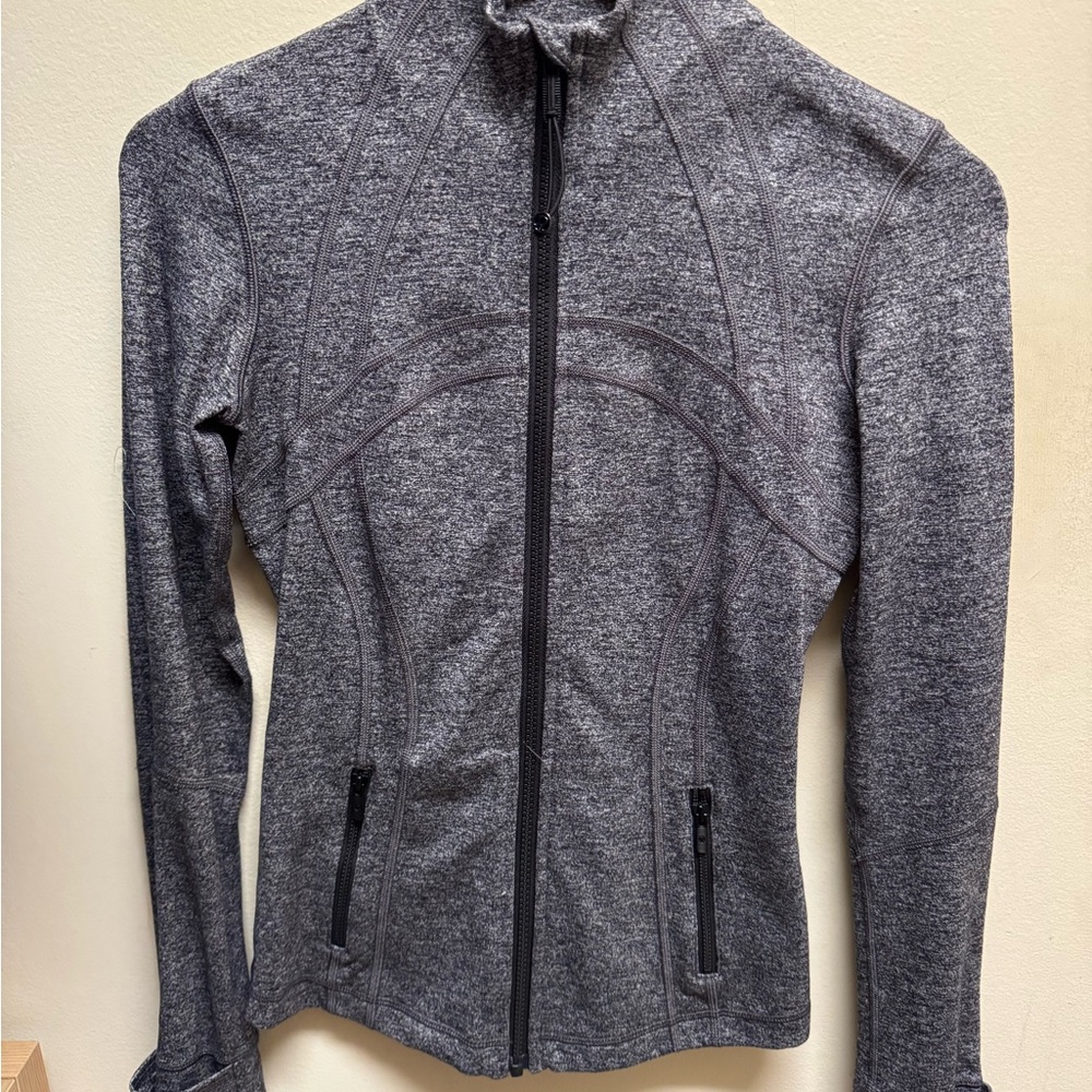 lululemon athletica Heathered Gray Full-Zip Utility Jacket